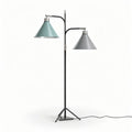 Lampadaire à double abat-jour en métal noir et couleurs assorties 45 x 20 x 150cm